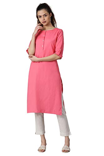Image of W for Woman Women's Cotton Straight Fit Casual Kurta