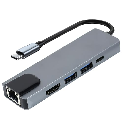 EuAcesry USB C Ethernet Hub 5 in 1, Hub USB C Ethernet, Multiport Adapter USB3.1 Type C mit HDMI 4K, PD 100W, USB A 3.0/2.0, Ethernet LAN RJ45 EuAcesry USB C Ethernet Hub 5 in 1, Hub USB C Ethernet, Multiport Adapter USB3.1 Type C mit HDMI 4K, PD 100W, USB A 3.0/2.0, Ethernet LAN RJ45