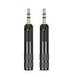 Mini tamaño y portátil. Genérico TYEHH Adaptador de enchufes de Auriculares estéreo de 3pcs de 2.5 mm de 3 Polos (Color : Schwarz)