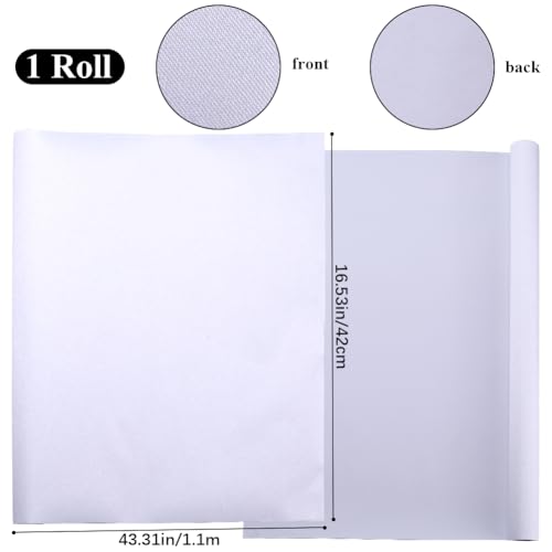 CRASPIRE 110 x 42cm Silk Cloth Book Cloth for Book Binding White Fabric Surface Paper Backed Bookcover Bookbinding Supplies Book Covering Protector for Books Album DIY Scrapbooking Archival Supplies - Image 2