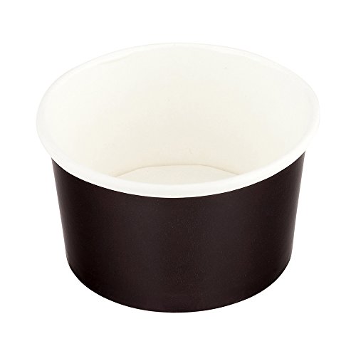 Image of Coppetta 3 Ounce Paper Cups, 50 Durable To Go Cups - Lids Sold Separately, Disposable, Black Paper Dessert Cups, Freezable, For Cafes And Restaurants - Restaurantware