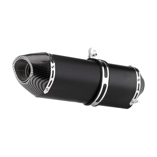 Tuyau d'échappement moto 51mm universel en acier inoxydable type R77 style carbone