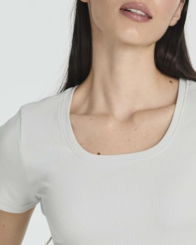 Image of Real Essentials 3 Pack: Women's Ribbed Mini Dress - Short Sleeve T-Shirt Dress Slim Fit Casual Summer Dress