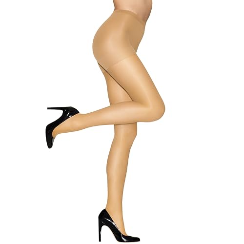 Image of Hanes Alive Women's Full Support, Control Top, Reinforced Toe Pantyhose