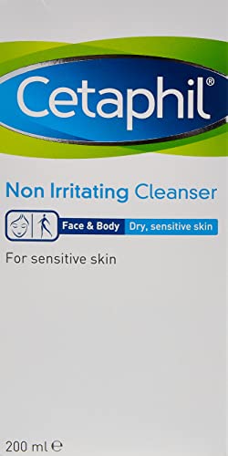 Cetaphil Gentle Skin Cleanser 200ml, Soap-Free Non-Foaming Face & Body Cleanser for Sensitive Skin, Cleanses Without Stripping, Everyday Bottle for Normal to Dry Skin, Use With or Without Water