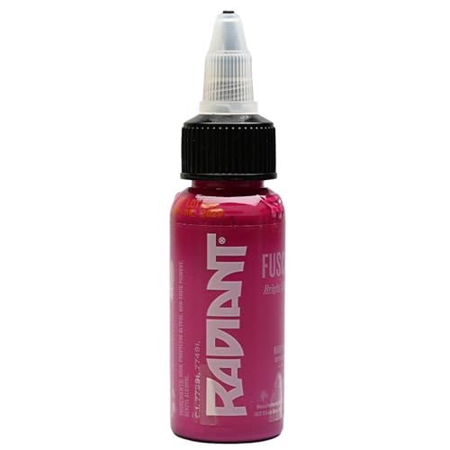 Radiant Colors - Tattoo Ink Fushia Color Tattooing and Shading Real Human Skin 1oz Bottle