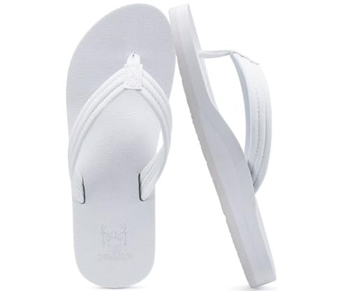 Image of KuaiLu Womens Arch Support Flip Flops Ladies Comfort Lightweight Soft Yoga Mat Cushion Walking Thong Sandals