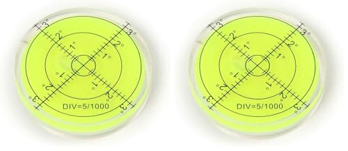 Image of Taskar Large Bullseye Bubble Spirit Level 65mm Circular Vial (Pack of 2)