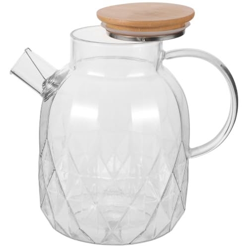 Artibetter Jarra de Vidrio Adecuado para Uso Doméstico Tapa de 1700ml Resistente para Bebidas Frías y Calientes Recibir Invitados en Fiestas