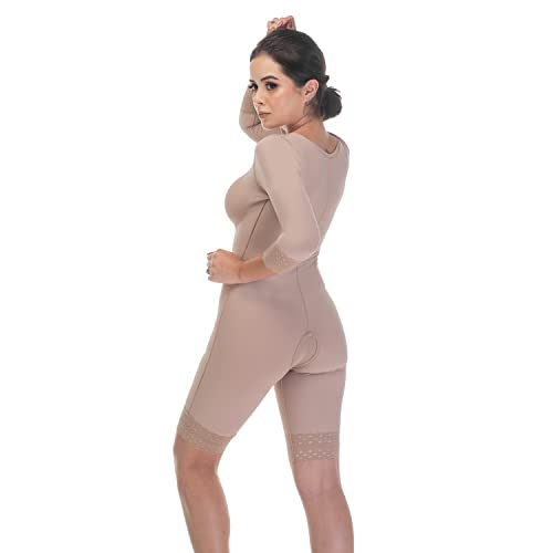 Cinta Pós Cirúrgica Meia Coxa Com Mangas Em Emana® lipo, lipo hd, abdominoplastia (M, NUDE)