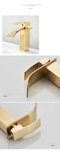 Robinet cascade salle de bain or pour rénover votre meuble de vanité - 5