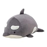 りぶはあと ボルスター マシュマロアクアミエ シャチ (全長約27cm) ぬいぐるみ 腰当て 98205-73