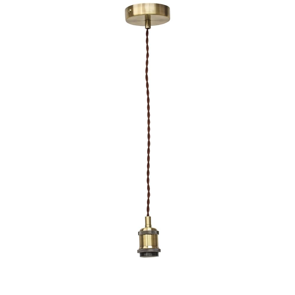 Firstchoicelighting Antique Brass Flex - Retro Ceiling Pendant Flex Kit For Shades