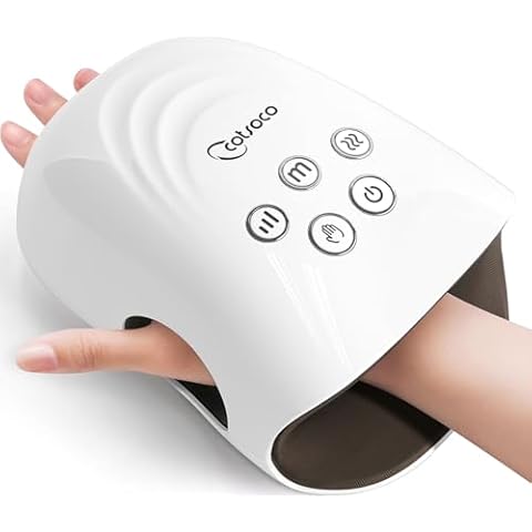 cotsoco Hand Massager with Heat and Compression for Arthritis and Carpal Tunnel, Birthday Gifts for Women Mom Men,White, Gift for Birthday Cover