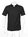 Linjinx Men's Unisex Short Sleeve Chef Jacket Stand Collar Chef Shirts Coat Press Buttons Uniform Black Medium