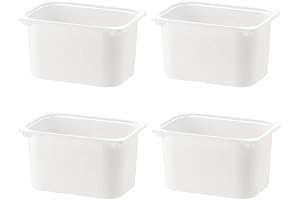 IKEA TROFAST White Storage Containers: Ideal Space-Saving Solution for Small Treasures