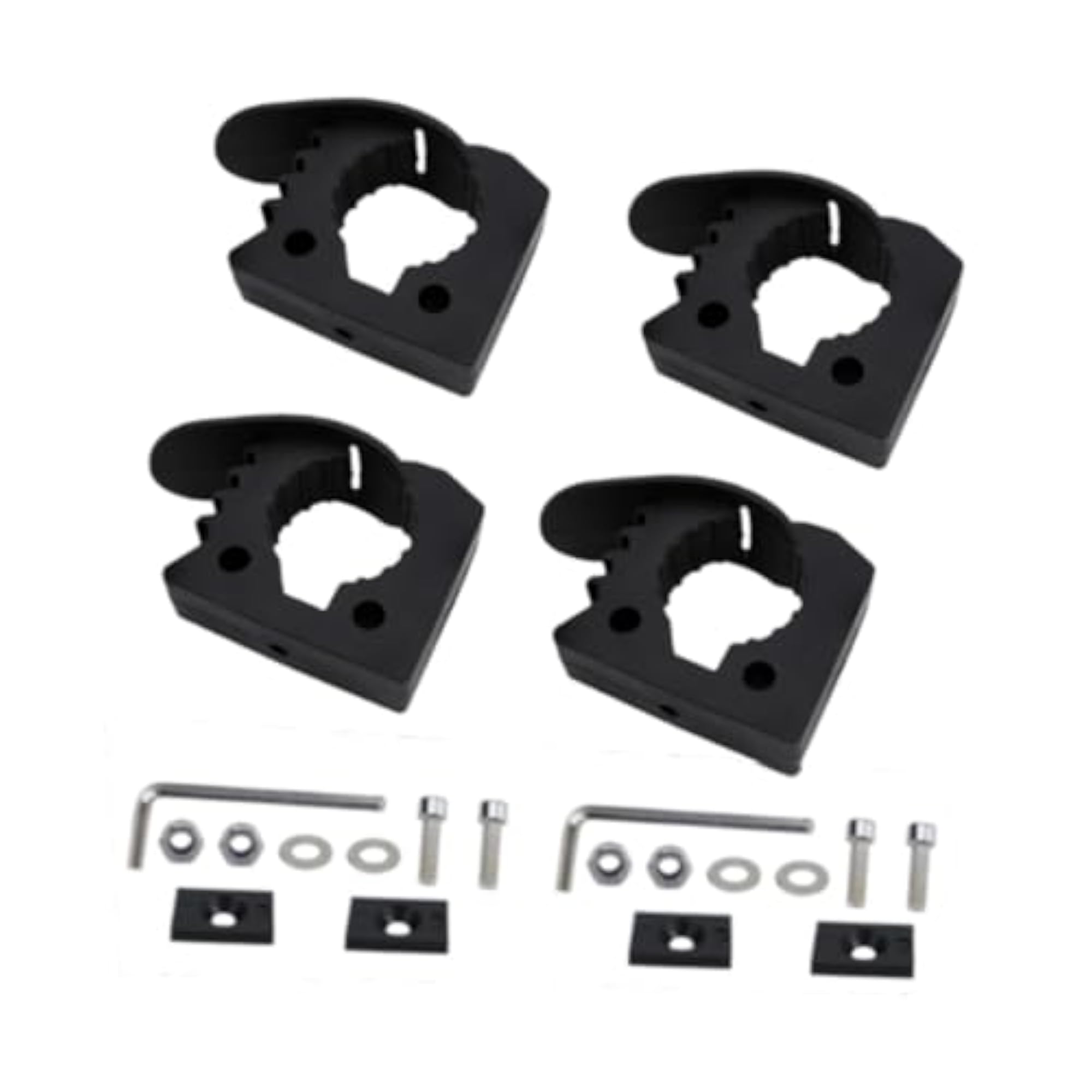 Rubber Clamp Securing Equipment Mount Bracket, 4pcs Set