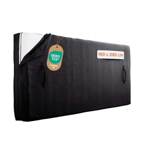 Dreamway - Housse de Déménagement Matelas 160x200 cm Imperméable et Résistante - 8 Poignées Renforcées, Fermeture Éclair Robuste, Certifiée Oeko-Tex,...