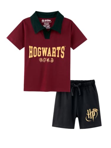 Image of Nap Chief Kids Cotton Official Harry Potter Co ord Set for Boys & Girls, T Shirt and Shorts for Casual Wear