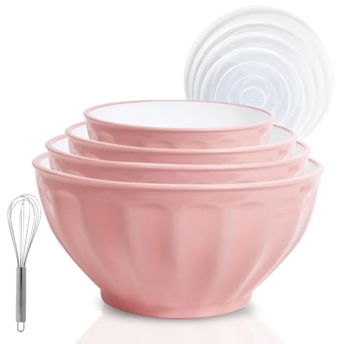 JCXivan Mixing Bowls with Lids Set,4 Piece Large...