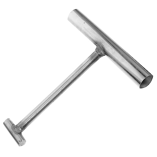 BUTIFULSIC Heavy Manhole Lifter Manhole Cover Lifting Hooks Manhole Cover Lifting Tool Drain Grate Hook Manhole Hooks Spring Pull Hook Well Cover Lid Hook Manhole Lid Lifter Stainless Steel