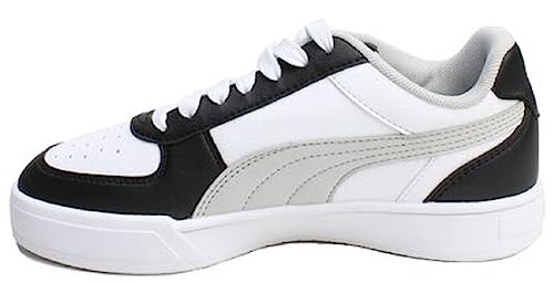 PUMA Unisex-Child Caven Low Top Sneaker, Puma White-Cool Light Gray, 5.5 US Big Kid