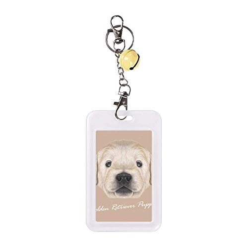 Badge de protection pour carte bancaire chiot Golden Retriever rigide