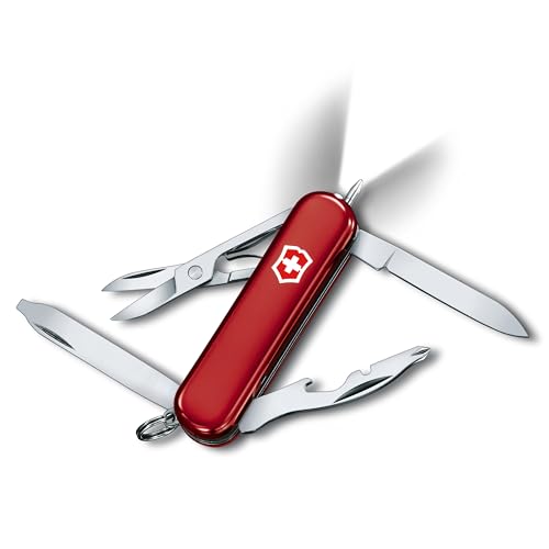 VICTORINOX(ビクトリノックス) ミッドナイトマネージャー レッド スイス・アーミーナイフ 多機能 ナイフ キャンプ アウトドア マグネット式プラスドライバー LEDライト ボールペン付き 10機能を搭載したスイス製マルチツール コンパクト防災グッ