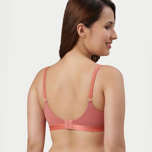 Image of Enamor Innovations CloudSoft, Invisi Neckline Women's Cotton Everyday T-Shirt Bra - Padded, Wirefree, Medium Coverage - A032