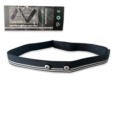 LUCKY BIG NINE Heart Rate Monitor Replacement Strap Compatible with Polar Garmin Tickr Wahoo Coospo- Heart Rate Monitor Strap Replacement (Double Silver)