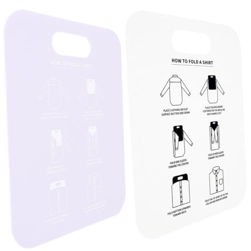 HOMOCONO 2pcs Laundry Folding Board Creative Pp Clothes Folder for Easy T-Shirt and Garment Organization Compact Design for Home Use