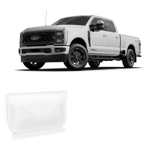 BoxWave Case Compatible with Ford 2023 Super Duty F-350 Display (8 in) - Elite Leather Messenger Pouch, Synthetic Leather Cover Case Envelope Design - Ivory White