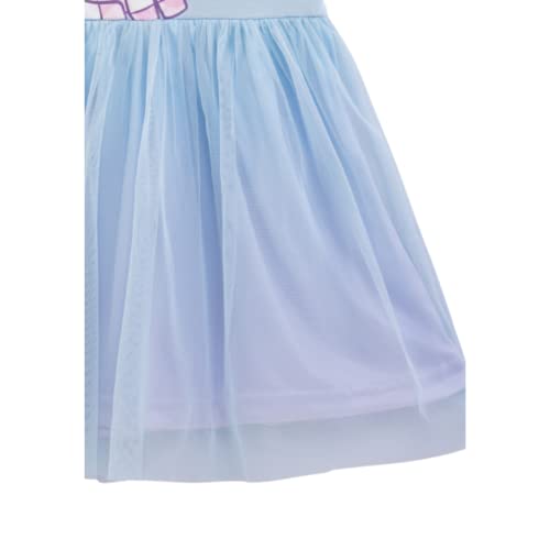 Image of Nap Chief Girls Printed Round Neck Fit & Flare Dress | Cotton Knee Length Half Sleeve Girls Summer Dress for Casual Wear