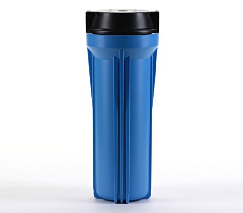 Hydronix HF2-10BLBK12, 10" Blue Housing with Black Flat Cap For RO & Filtration Systems, 1/2" Ports