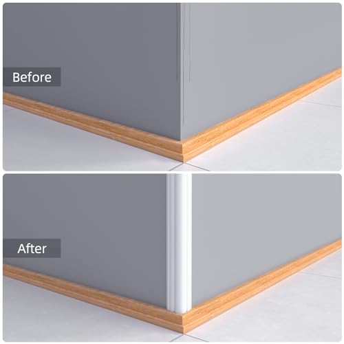 Elvone Wall Corner Protector & Edge Guard,Peel and Stick Wall Trim Moulding Inside & Outside Corner Molding Trim Caulk Strip, Self Adhesive Trim for Wall Edge,Ceiling,Countertop, 2.36” W x10’ L,White