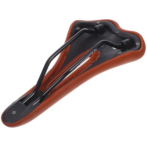 Selle de vélo antichoc et imperméable avec coussin rembourré marron