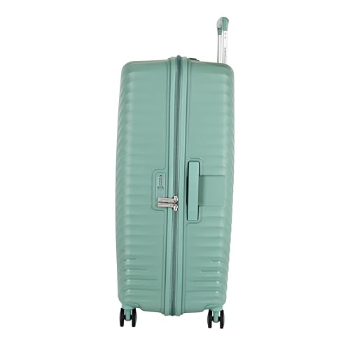 Image of American Tourister Diamo Trolley Bag with Combination Non TSA Lock & 8 Wheels Hard-Sided PC Large Suitcase /Trolley Bag with Double Spinner Wheels /Luggage for Men & Women