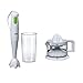 Braun Cj 3000 Spremiagrumi, 20 W, 0.35 Litri, Plastica, Bianco & Mq100 Soup Multiquick 1 Minipimer Mixer Ad Immersione, Frullatore Con Bicchiere 600 Ml, 450 W, Plastica, Bianco/Verde
