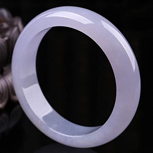 Jonc en jade violet glacé, accessoire de mode élégant - 7