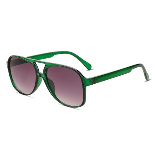 Image of Freckles Mark Vintage Retro 70s Sunglasses for Women Men Classic Large Square Aviator Trendy Glasses