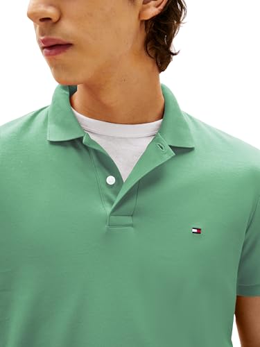 Image of Tommy Hilfiger Mens Short Sleeve Casual Polo Shirts in Regular Fit with Liquid Cotton