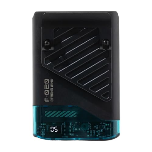 FLCPJGV Ventilador portátil con Ajuste de Velocidad, diseñado para ser Usado en la Cintura, Ideal para el hogar y Exteriores, Negro, Individual