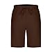 Men's Shorts Lightweight Quick Dry Comfy Loose-fit Solid Color Casual Summer Beach Short with Pockets 2026 Fashion Brown