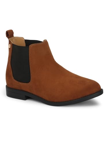 Image of Carlton London Women Comfortable fashionable low Heel Ankle Height Boots for Daily use, Office use, Casual use