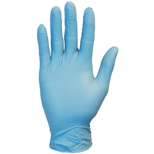 The Safety Zone GNPR-LG-1M Powder Free Blue Nitrile Gloves, Large, Case of 1,000