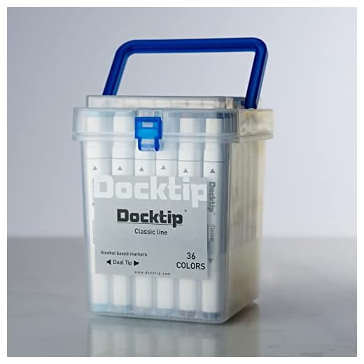 Docktip Classic caja con 36 Rotuladores tinta base de alcohol