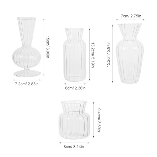 Jarrones pequeños de cristal de diseño artesanal único para decoración selecta 3