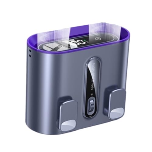 �E�G�X�g�n���M���O�t�@�� 3000mAh �|�[�^�u���E�G�X�g�N���b�v �����f���A���_�N�g ��|���f�X�N�g�b�v�d���t�@�� �����Ԃ̃o�b�e���[�쓮(Purple)