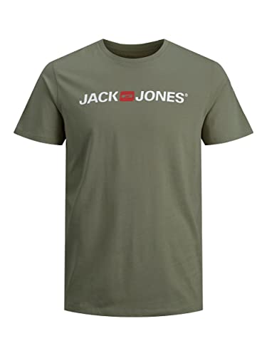 JACK & JONES - Camiseta clásica para Hombre, Verde (Dusty Olive), M (EU)