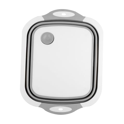 ROMISBABA 多機能折りたたみまな板水切りバスケット 耐久性素材使用 スペース節約設計 キッチン用野菜洗い兼用 収納便利